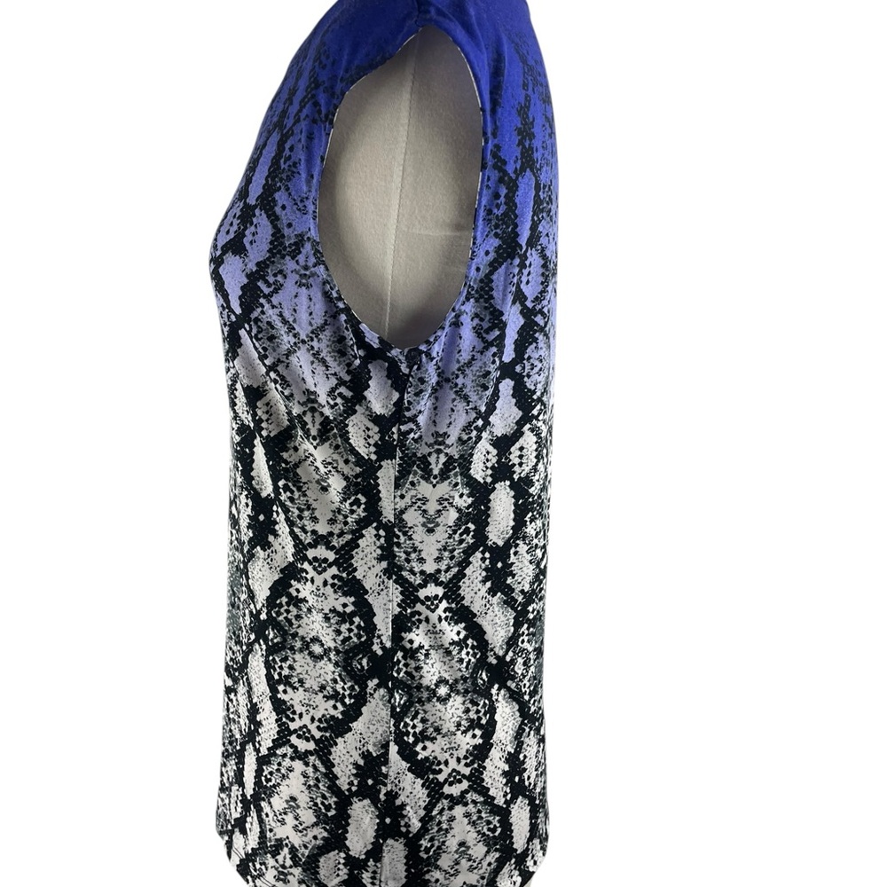 Calvin Klein Snakeskin Print Blouse‎ in Purple and Black, Medium - Picture 4 of 7